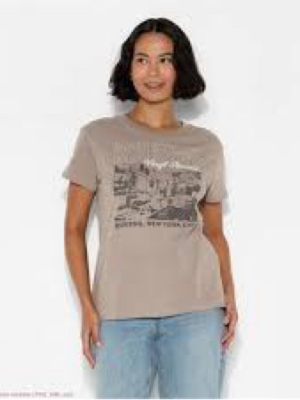 Women's Vintage Graphic Short-Sleeve Tee - Taupe